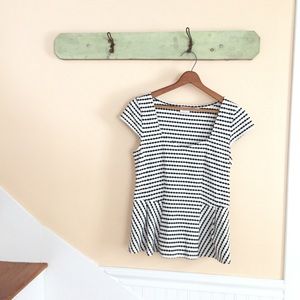 Anthropologie postmark Sweetheart Dot Peplum S